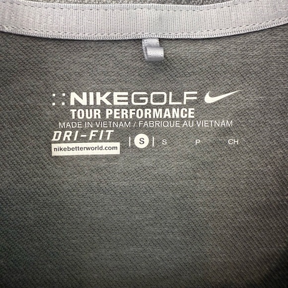 Nike Polo Shirt Womens Small Gray Golf DriFit Tour Performance Short Sleeve - Picture 3 of 3